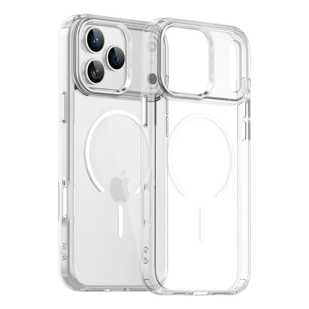 For iPhone 17 Pro Magnetic Case Compatible with MagSafe TPU PC Clear Phone Cover