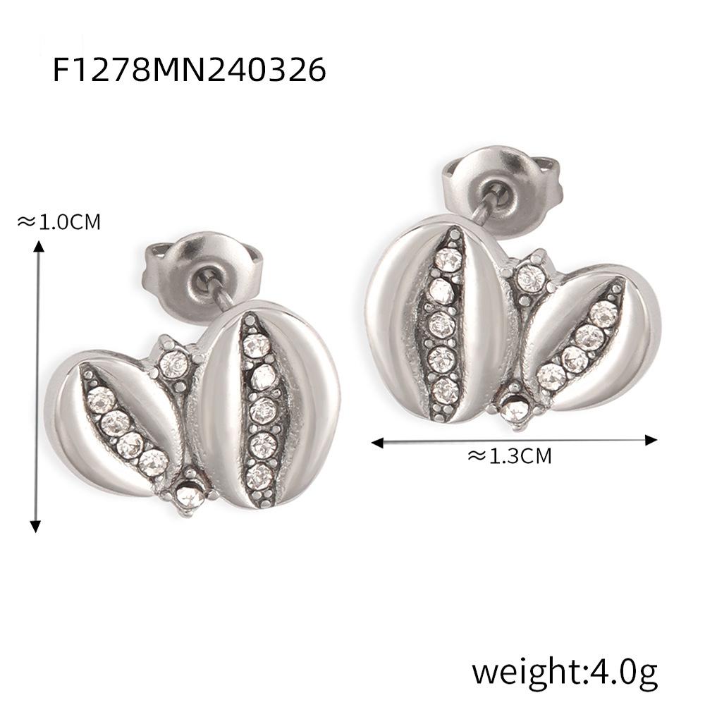 

Новые французские ретро-стили моды в стиле суда, титановые стальные позолоченные геометрические цветочные бриллиантовые серьги, ювелирные изделия для женщин