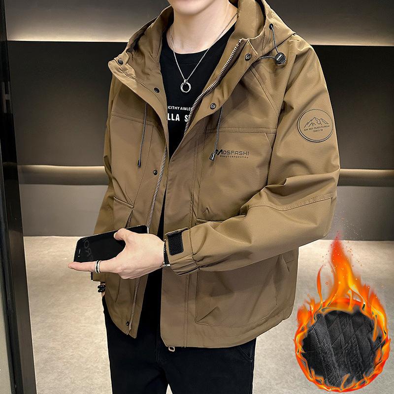 Autumn New Hooded Jacket Men's Loose Spring and Autumn Windproof Jacket Popular Coat