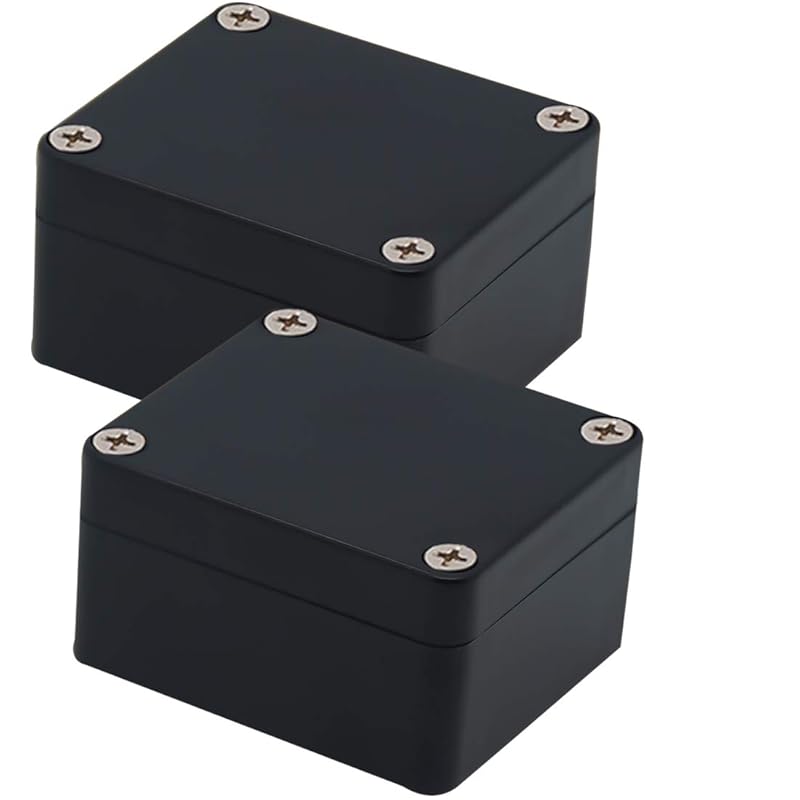 Junction Box, Zulkit Project Box IP65 Waterproof Outdoor Box ABS Plastic Electrical Boxes Electronic Enclosure Black 4.5 X 3.5 X 2.2 Inch(115 X 90 X
