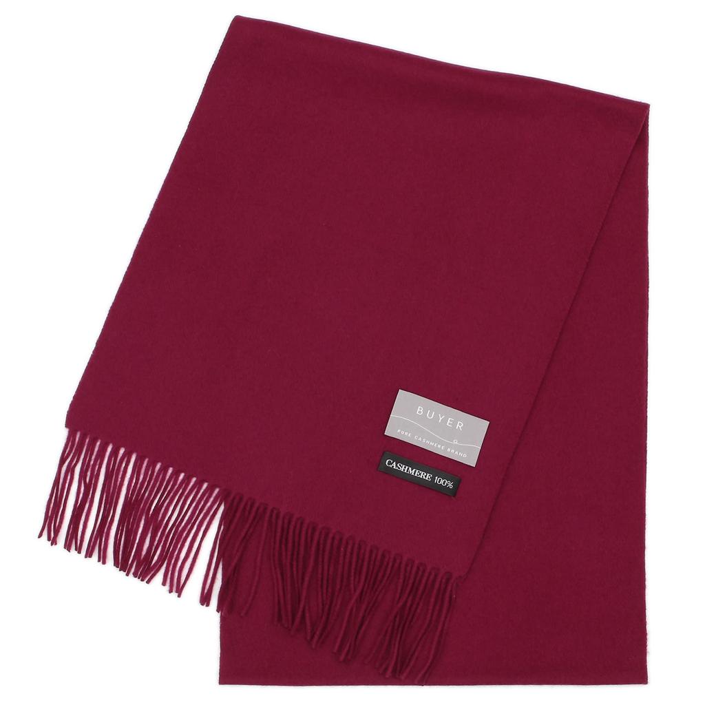 Buyer Baby Cashmere Scarf x and Cashmere Solid Color Thick Gift Christmas 100% [180cm 30cm] Men's Women's (Wine) BB30L-D15086