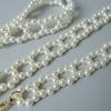 New Fashion Woman Handbag Accessory Parts Puring White Pearl Acrylic Resin Chain Luxury Solid Strap Women Cute Clutch Chains
