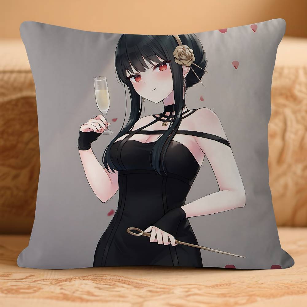 Yor ANIME Forger Pillow Case Removable Washable Cushion Cover – All-Season Soft Linen