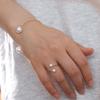 Vintage Style Imitation Pearl Earrings Ring Bangle Elegant Gold Color Jewelry  Special Occasions