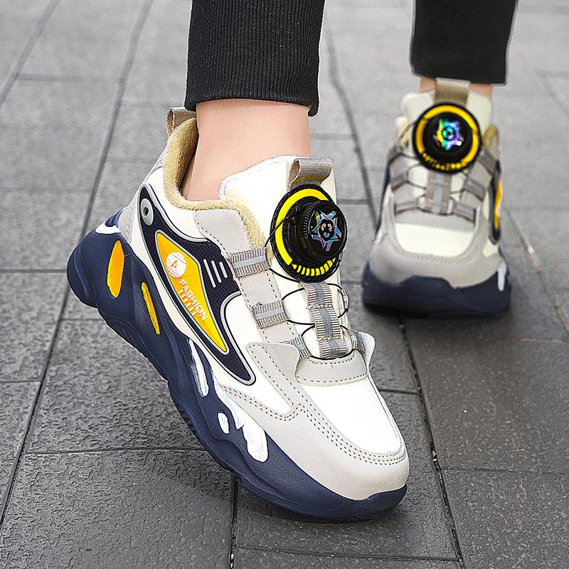 Осенне-зимние детские зимние ботинки короткие плюшевые теплые нескользящие износостойкие — фото 10