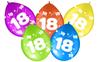 Balony Odwrotny Nadruk Cyfra 18 Osiemnastka, 5 Szt