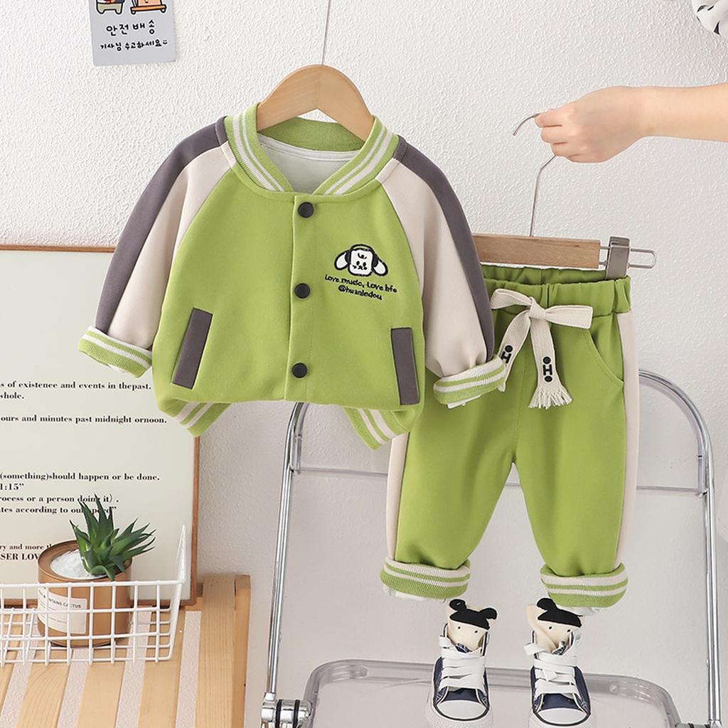 Kids Casual Long-Sleeve Set, Comfortable Daily Wear Outfits