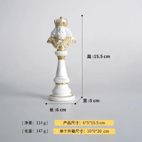 Смола ретро международная шахматная фигурка для интерьера король рыцарь скульптура домашний декор рабочего стола украшение гостиной