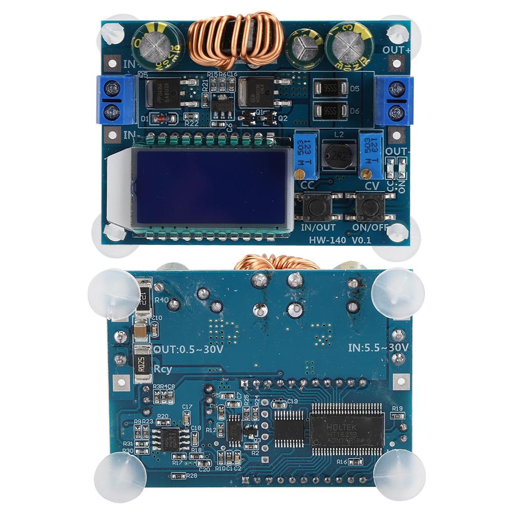 HW 140 Einstellbares Boost-Buck-Spannungsreglermodul LCD Digitalanzeige mit Kühlkörper