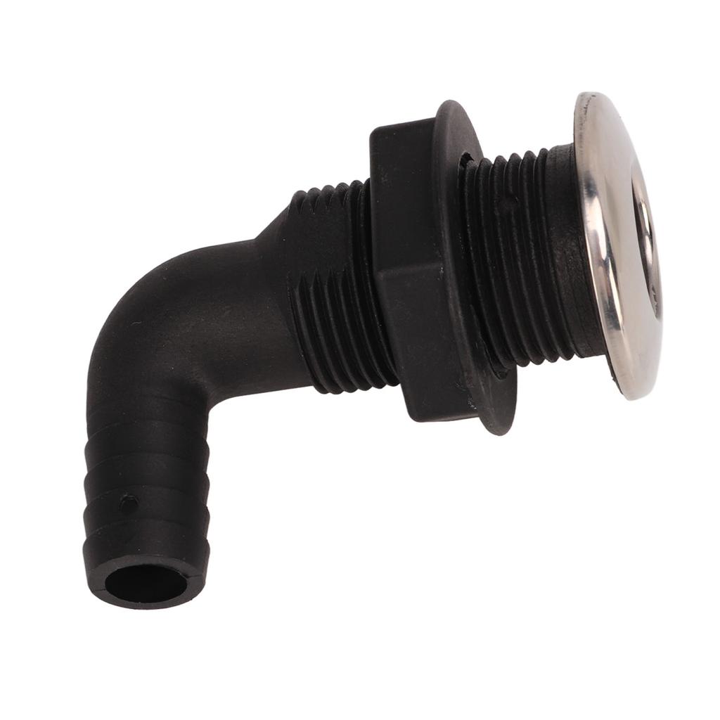 3 4in Marine Elbow Outlet Nylon Hull Hose Connector Marine Hardware Accessories Black