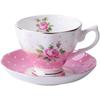 Floral Coffee Cup Sets 170ml Vintage Fine Bone China Tea Cup Spoon and Saucer Set Gold Trim Fine Dining and Table Decor