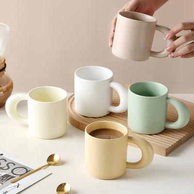 Creative Ceramic Mug Household Drinking Cup Breakfast Cup Milk Cup Couple Cup Coffee Cup Office Tea Cup