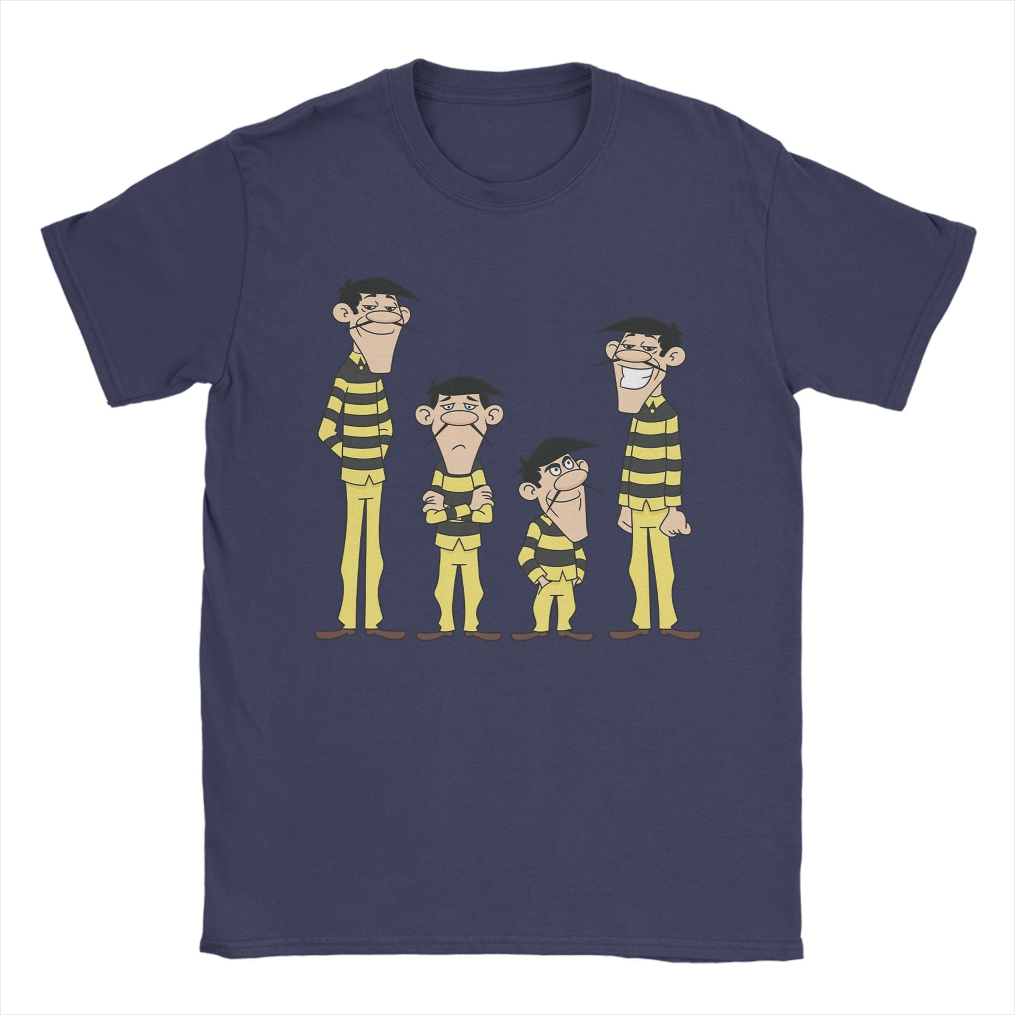 

Funny The Daltons Lucky Luke TShirt for Men Round Neck Cotton T Shirt Short Sleeve Tees Classic Tops 2XL