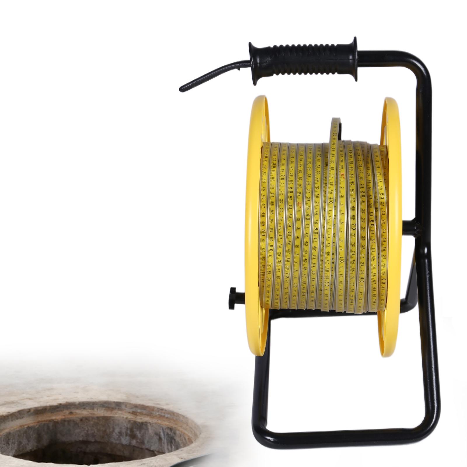 

50m Portable Water Well Level Gauge with Fixed Probe and Steel Tape Groundwater Depth Measurer for Wells Boreholes Reservoirs United States