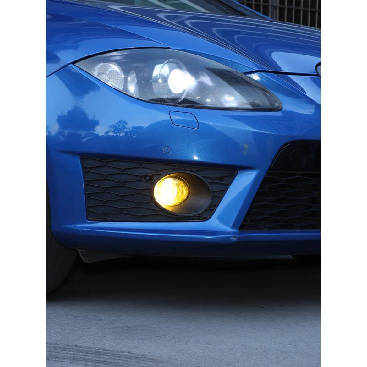 metyoucar For SEAT Leon MK2 2008-2012 PVC Yellow Car Front Fog Lights Film Trim Sticker Car Accessories