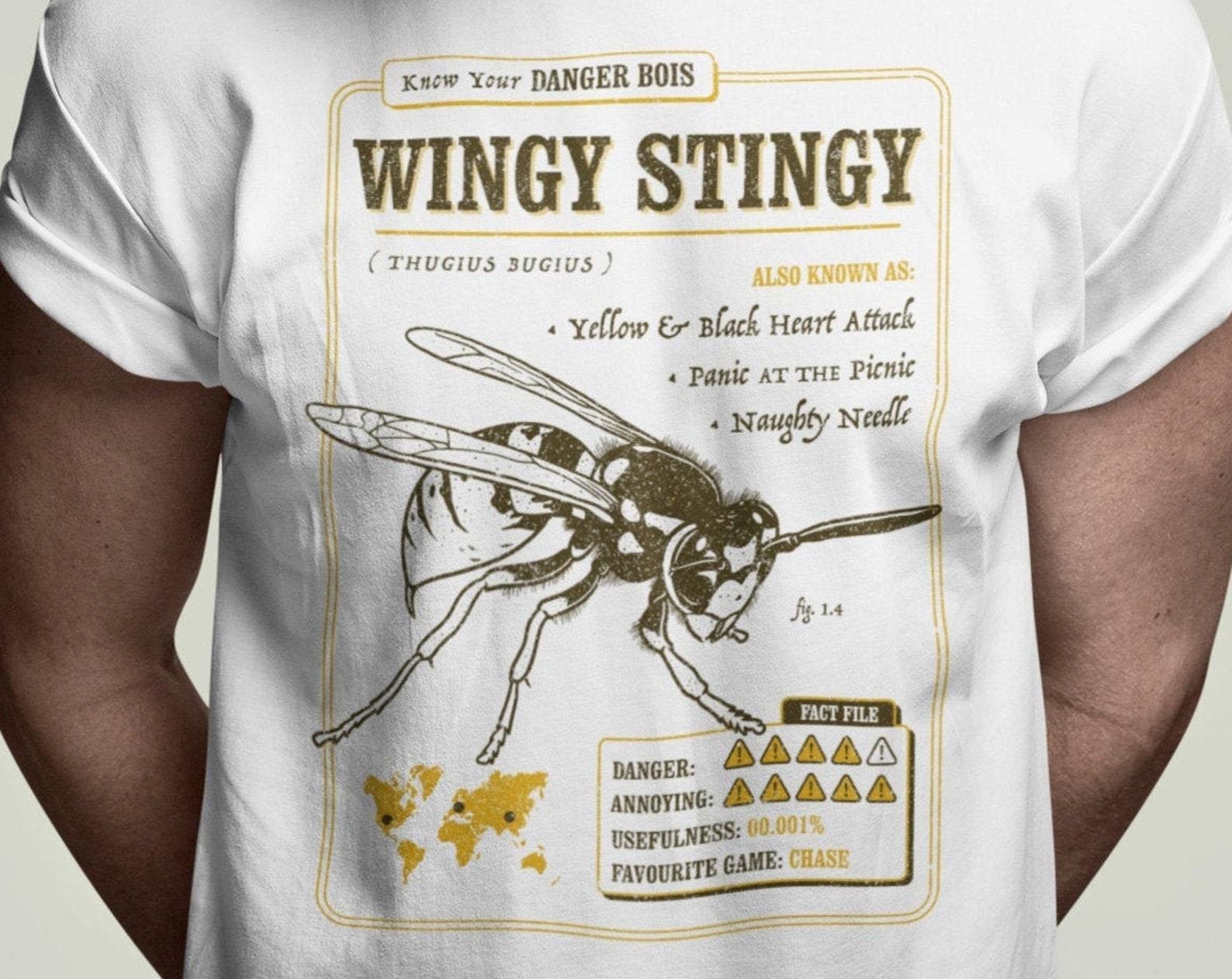 Wasp T-Shirt, Know Your Wingy Stingy Funny Hornet Shirt XL