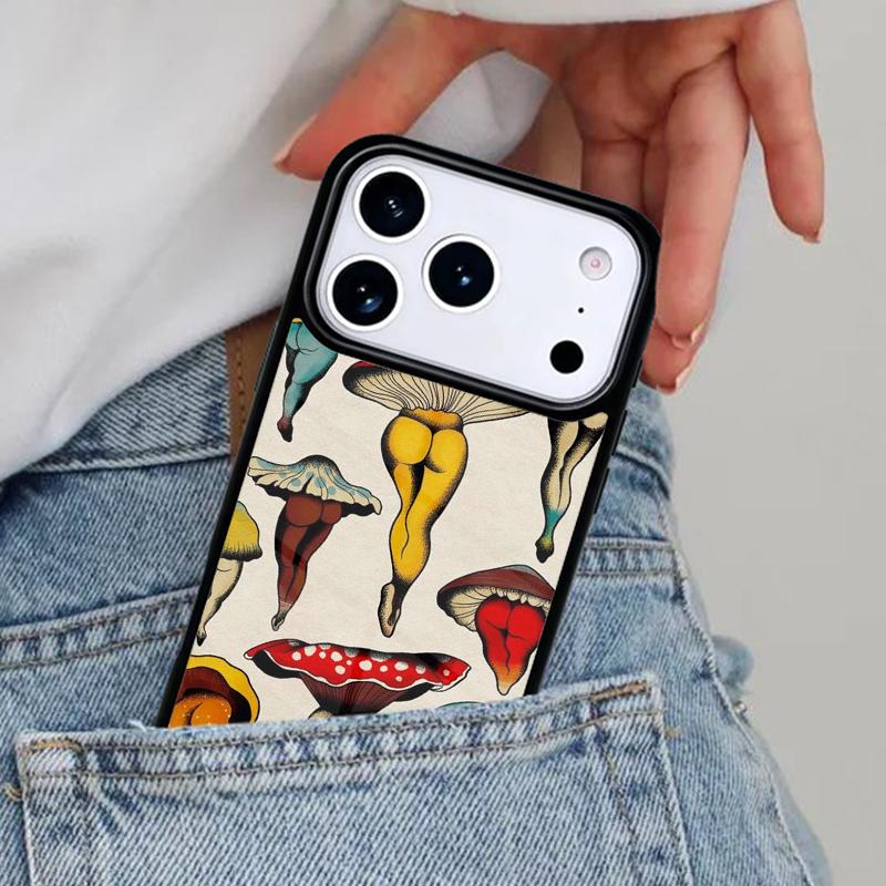 Magic Mushrooms Phone Case for iPhone 17ProMax 12 13 14 15 16e 17 Pro Max Plus Air Cover