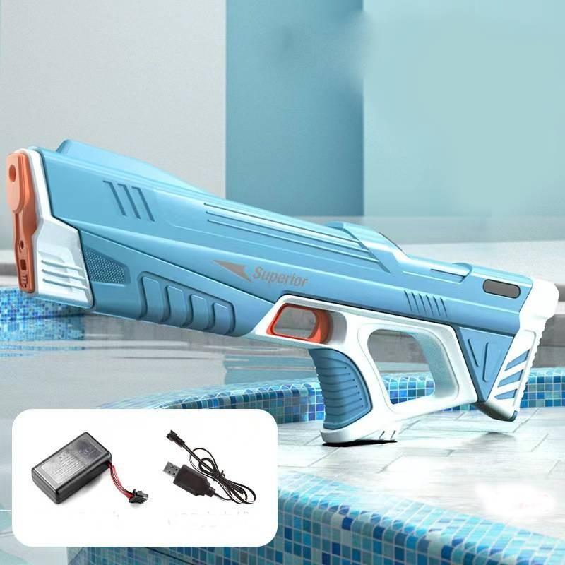 

Capacity Large Electric Automatic Water Gun Summer Water Toys Children Gifts синий