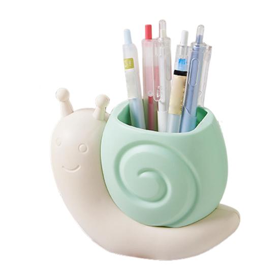Dinosaur Egg Pen Holder Detachable Pen Holder Cute Snail-Shaped Desktop Organizer for Stationery Makeup Brushes Multifunctional Stationery Storage Box