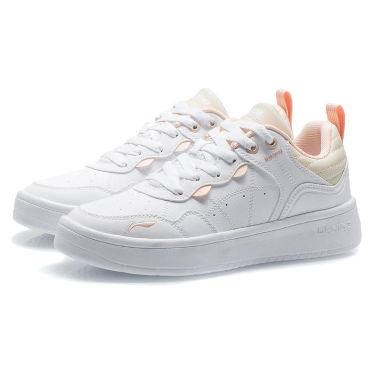 New LINING Skateboard Shoes Women's Low Top Standard White/Swan White