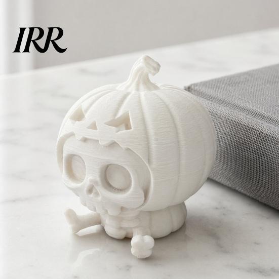 3D Printed Pumpkin Skull Ornament Ornament, Hollow Ghost Face Design, Desktop Halloween Decoration Detailed Layered Figurine, for Display