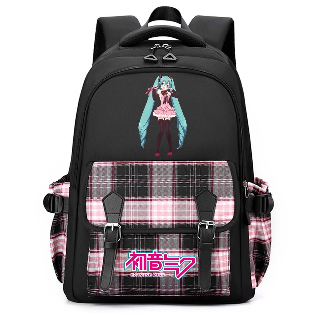 Anime Hatsune Miku Printed Large Capacity Backpack for Teenger Student Girl Boy Schoolbag Bookbag Women Waterproof Travel Bag Bookbag Mochila Gift