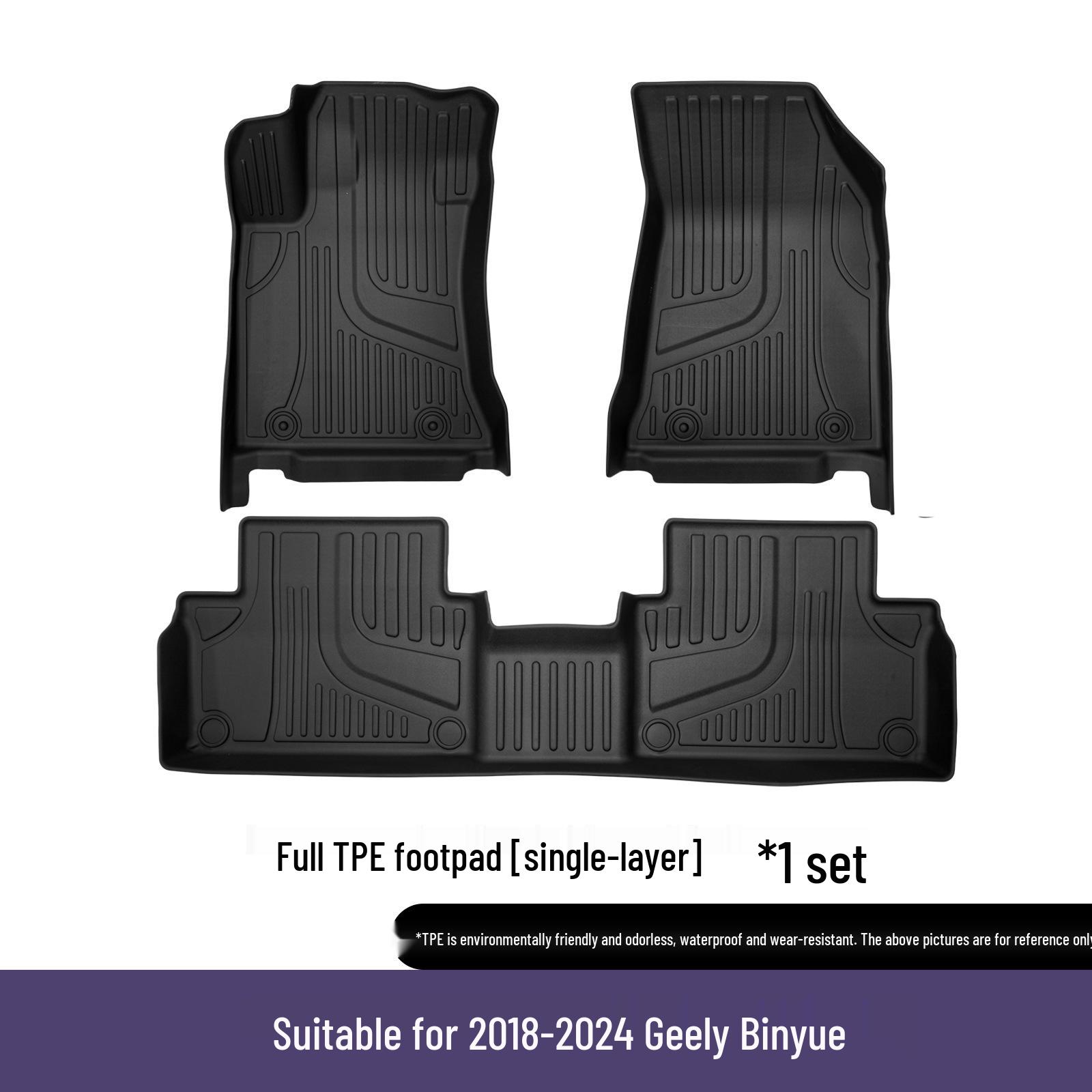 Eco-Friendly TPE Car Floor Mats for Geely Binyue - 3D All-Weather Design