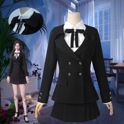 Elegant Love & Mysterious Deep Space-Inspired COS Server Master Outfit, Meticulously Crafted for Qimeng Same Game Anime Enthusia