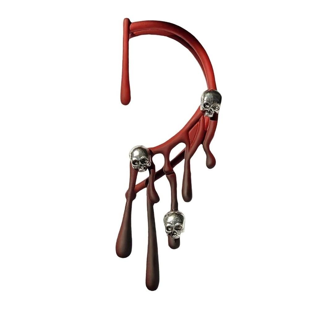 

Необычные Преувеличенные Лавовые Серьги Готические Кафф на Одно Ухо Крутой Хэллоуинский Клипс для Уха Женские Right Ear