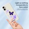 For iPhone 17 Case Purple Butterfly Pattern Printing Straight Edge TPU Phone Back Cover