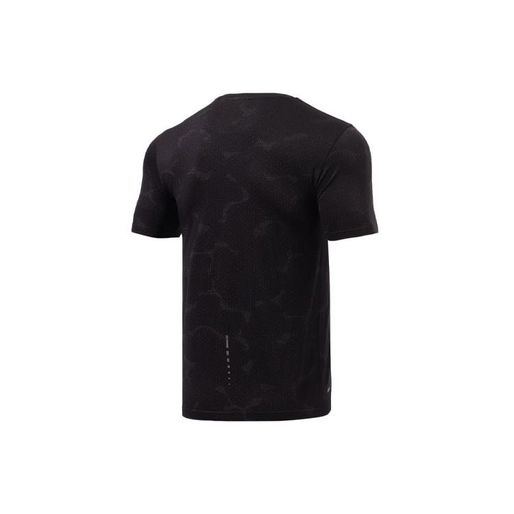 Li Ning Laufkollektion T-Shirt Herren Gemischtes Schwarz ATSR073-5