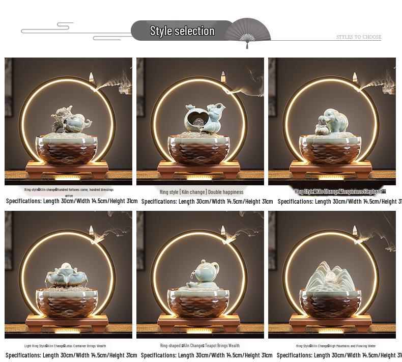 Kolo bohatství Feng Shui: Stolní vodní fontána s tekoucím míčem pro hojnost