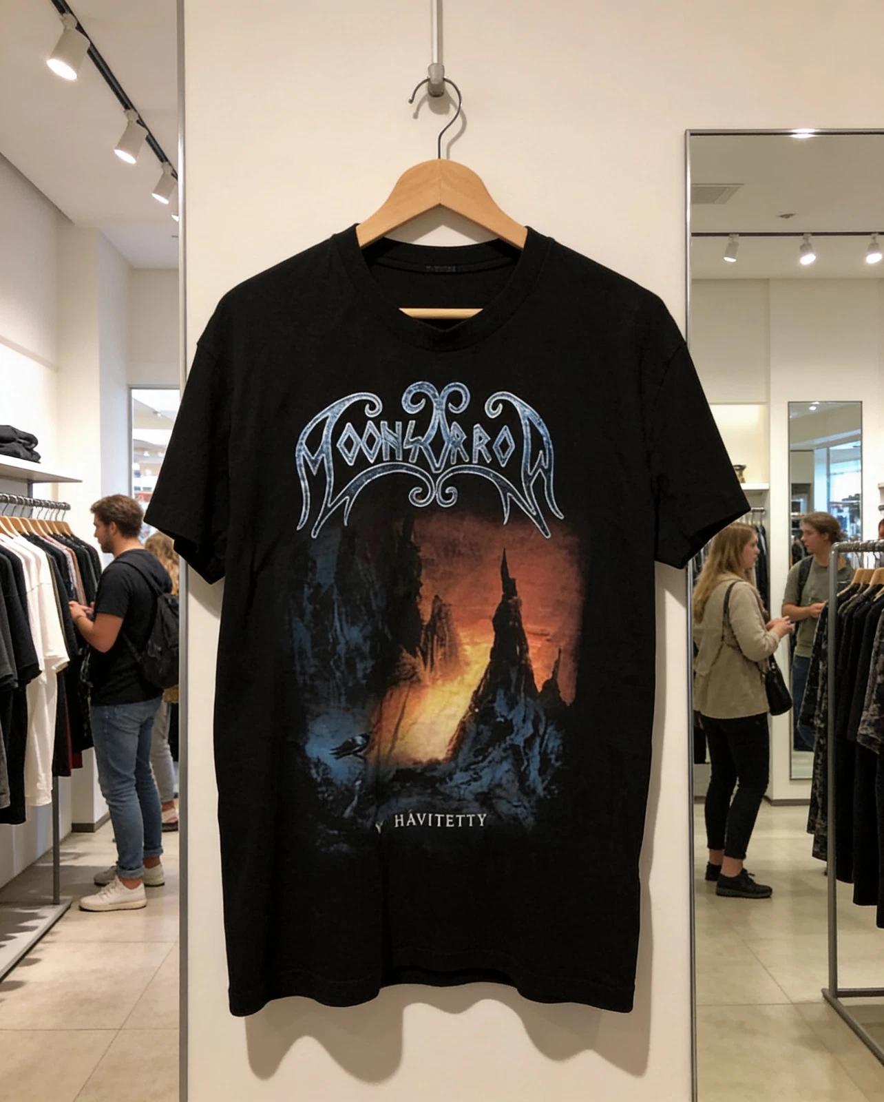 Новая Редкая Футболка Группы Moonsorrow Черная Полного Размера от S до 4XL L