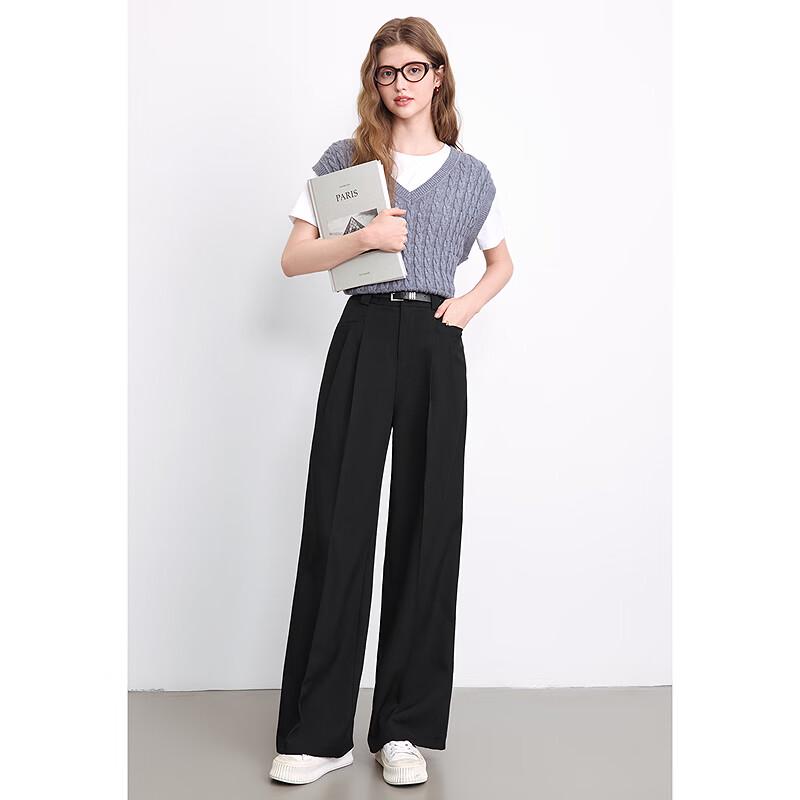 Betu Women's High-Waist Loose Wide-Leg Trousers