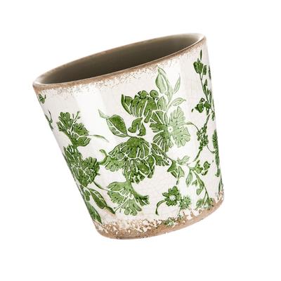 Retros Ceramic Planter Featuring Drainage Holes For Healthy Plant Growth Elegant For Home Office Indoor Outdoor Use