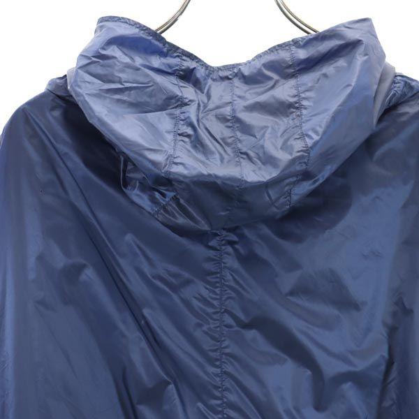 UNUSED Made In Japan Nylon Jacket Navy Blue Pullover Hood Men's Used