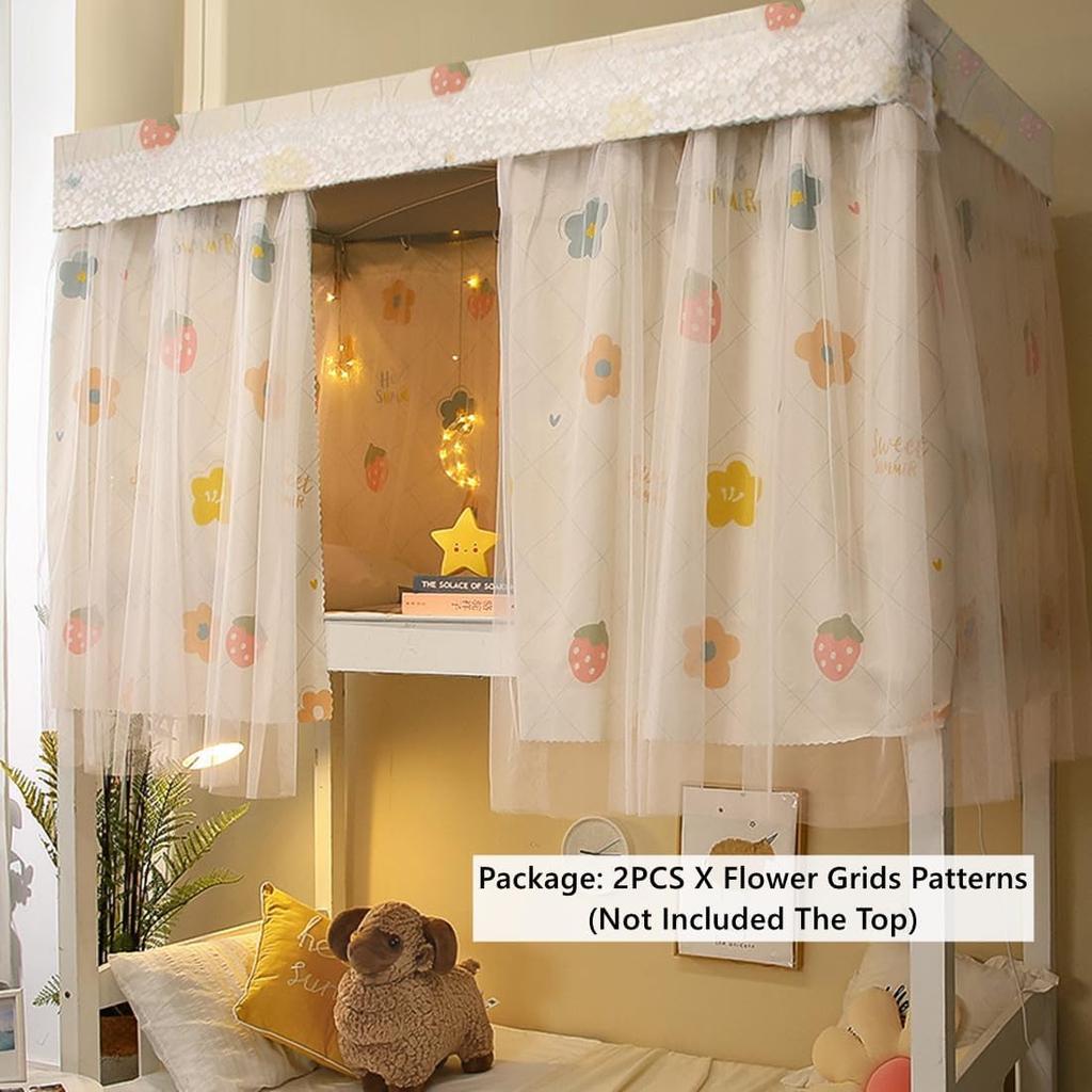 Students Dorm Bunk Bed Curtain Home Privacy Bed Shading Curtain Net Bed Cloth Dustproof Blackout Bed Canopy Bedding Curtain Students Dormitory Tent
