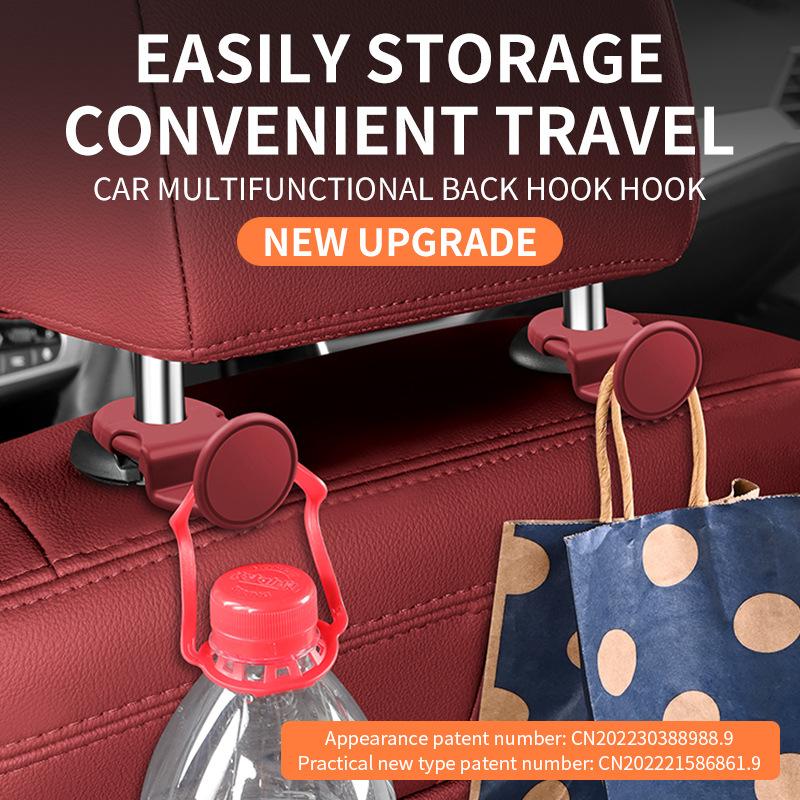 1PCS Car Hook ABS Car Seat Back Hidden Hook Car Rear Small Item Storage Hook Bag Fixation and Small Item Storage