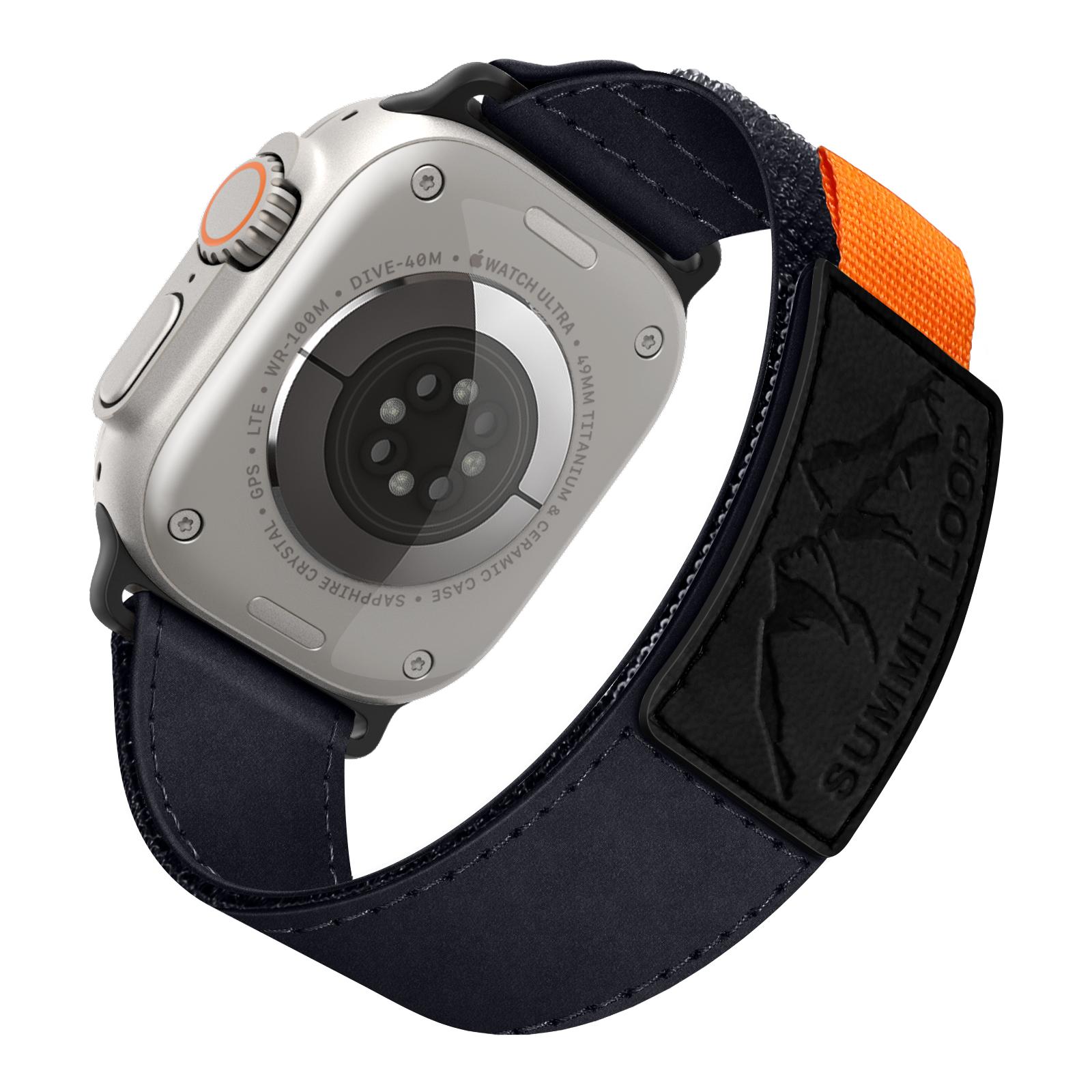 

Trail Loop for Apple Watch ultra 2 Band 44mm 49mm 45mm 41mm 38mm 42mm 46mm nylon bracelet iWatch series 9 7 6 3 8 se 40mm straps 42 44 45 49 S10-46mm полуночно-синий