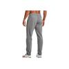 Under Armour Logo Pattern Drawstring Elastic Waist Mid Rise Loose Straight Leg Sports Pants Men Pants Light-Gray 1357129-012