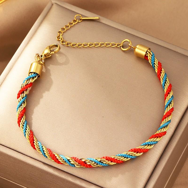 Korean Fashion Titanium Steel Diamond Inlaid Women's Luxury Bracelet