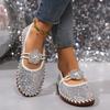 Flats Bling Flower Sandals Trend Women Mary Jane Shoes Spring New Lolita Shoes 2025 Designer Casual Loafers Dress Party Zapatos