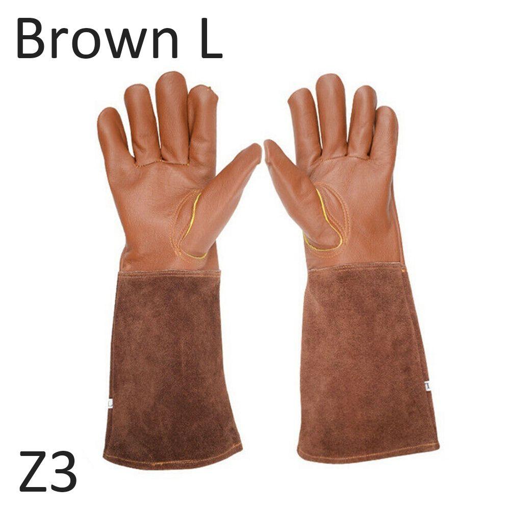 For Men Women Leather Thorn Proof Gauntlet Long Sleeve Garden Tools Work Welding Protection Safety Gloves Pruning Gloves