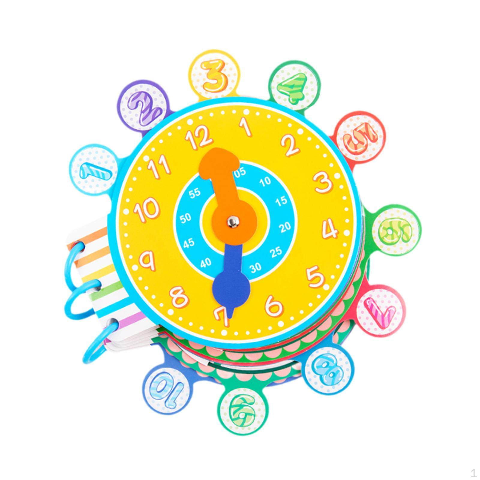 Kids Clock Toy Educational Developmental Travel Activity Stickers Toys Montessori for Boy