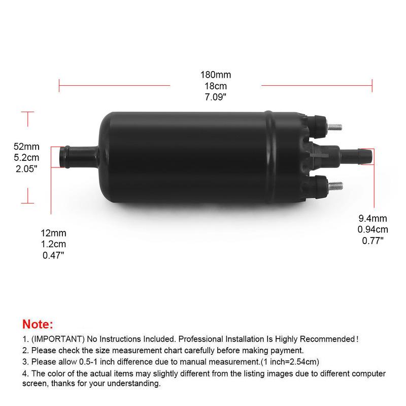 12V Inline High Pressure Fuel Pump Replacement 0580464070 0580453911 Electric External Fuel Pump For Alfa Romeo For PEUGEOT