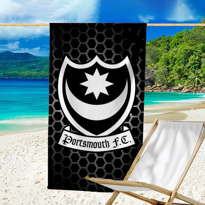 Ports FC Wappen Bedrucktes Strandtuch, Super Weiche Mikrofaser, Perfektes Geschenk Geburtstag, für Pool, Strand, Reisen, für Familie und Freunde