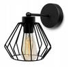 ELEGANT RETRO WALL LAMP WIRE BLACK LOFT