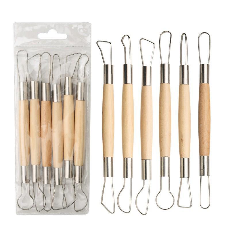 Ensemble d'outils de modelage en argile de poterie en cinq pièces pour sculpture DIY