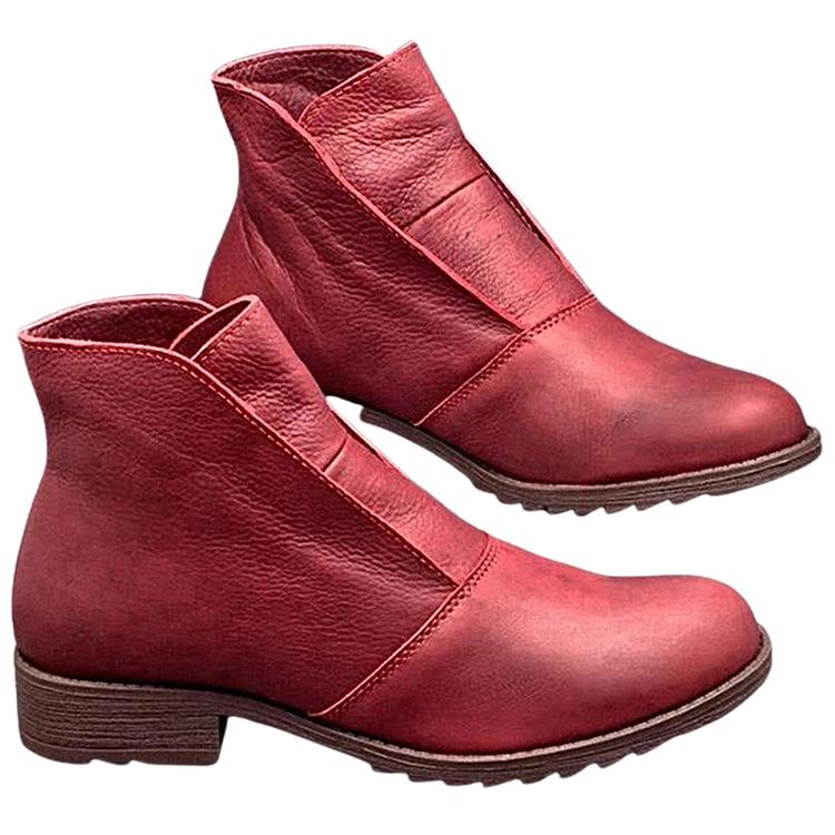 Botas de tacón grueso para mujer Botines de cuero de otoño invierno Zapatos casuales  para damas comprar a buen precio — entrega gratuita, reseñas reales con  fotos — Joom