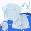 2026 Kids' Summer Sports Suit - Breathable Ice Silk UPF50+ Top & Shorts Set